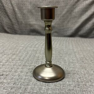 Plow & Hearth Metal Candlestick Holder in Brushed silver - 4 for $20 sale!